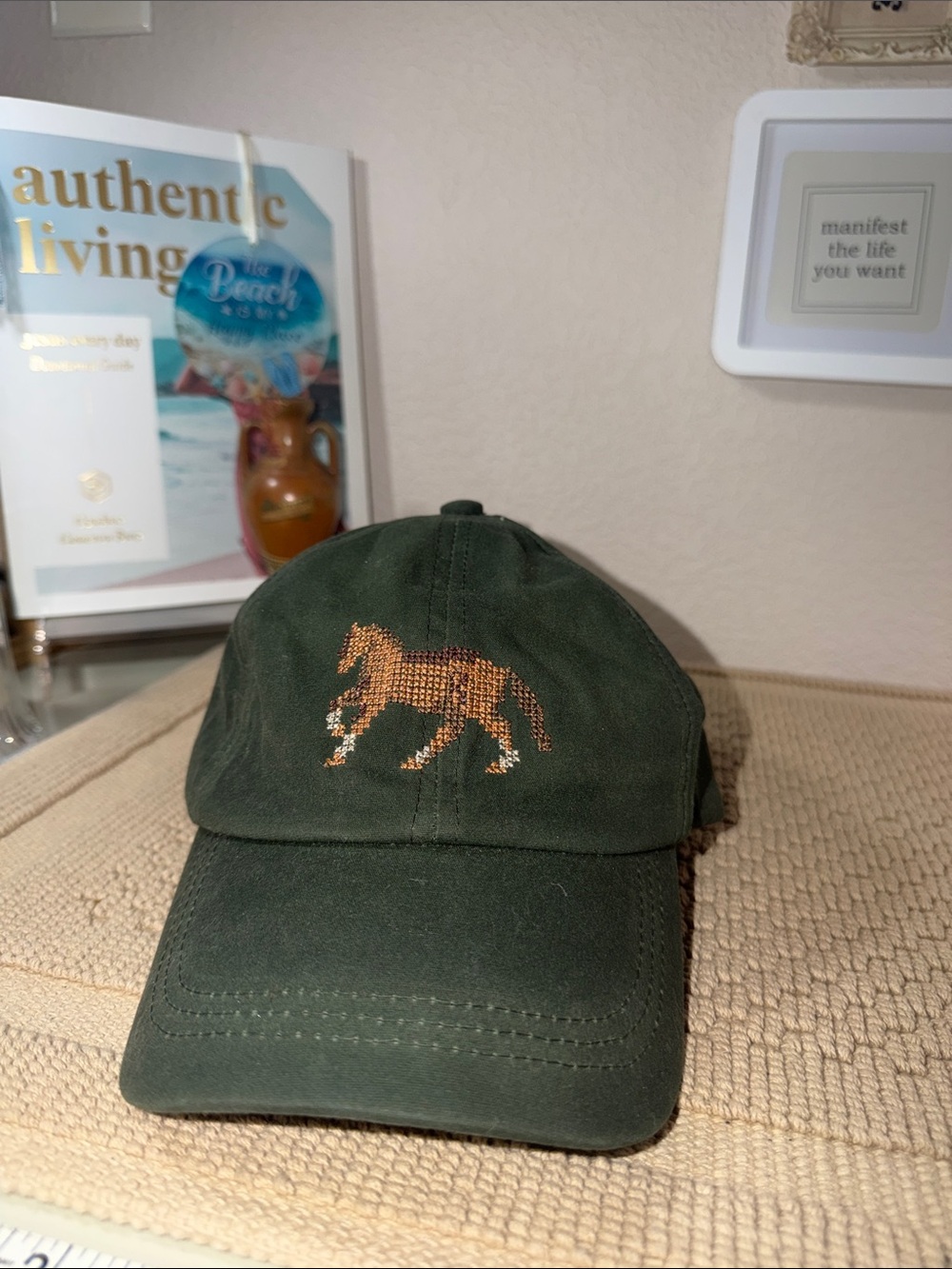 Anthropologie Dark Green Baseball Cap
